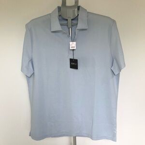 Kenneth Cole Awearness Men's Polo Shirt Light Blue Size Large New with Tags